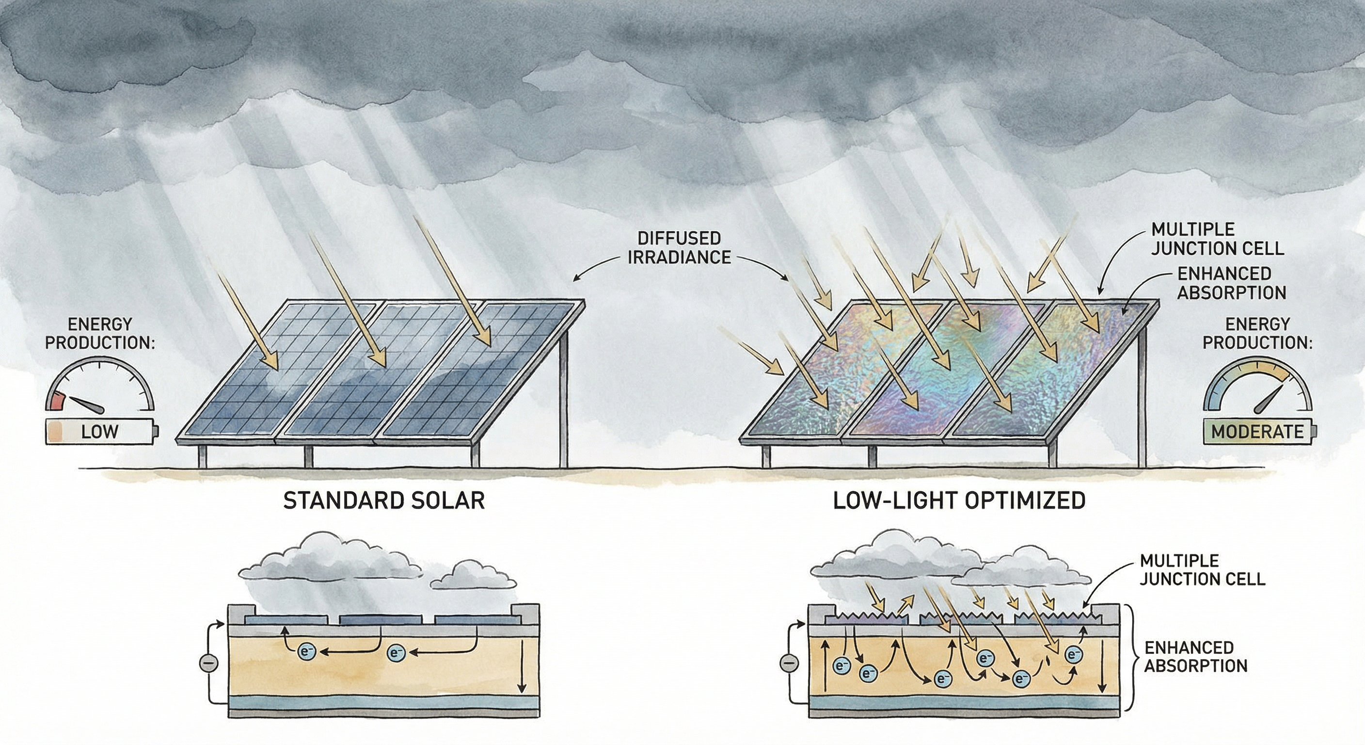 Meilleurs panneaux solaires pour les jours nuageux