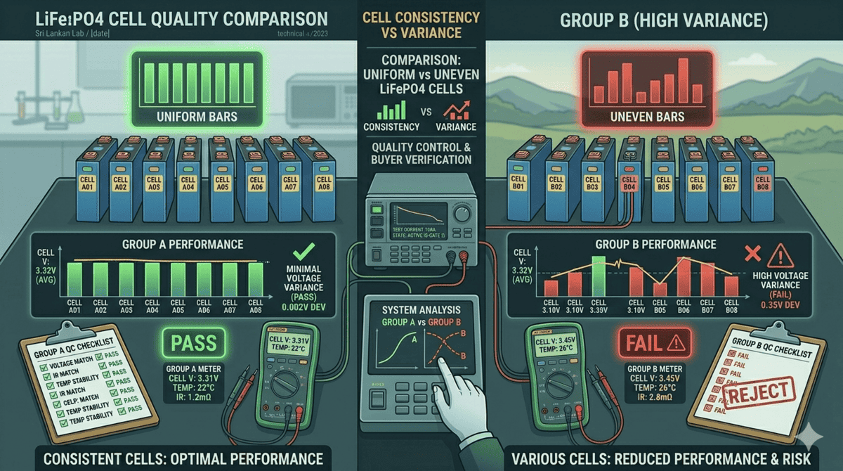 Grade A vs Grade B LiFePO4 Cells