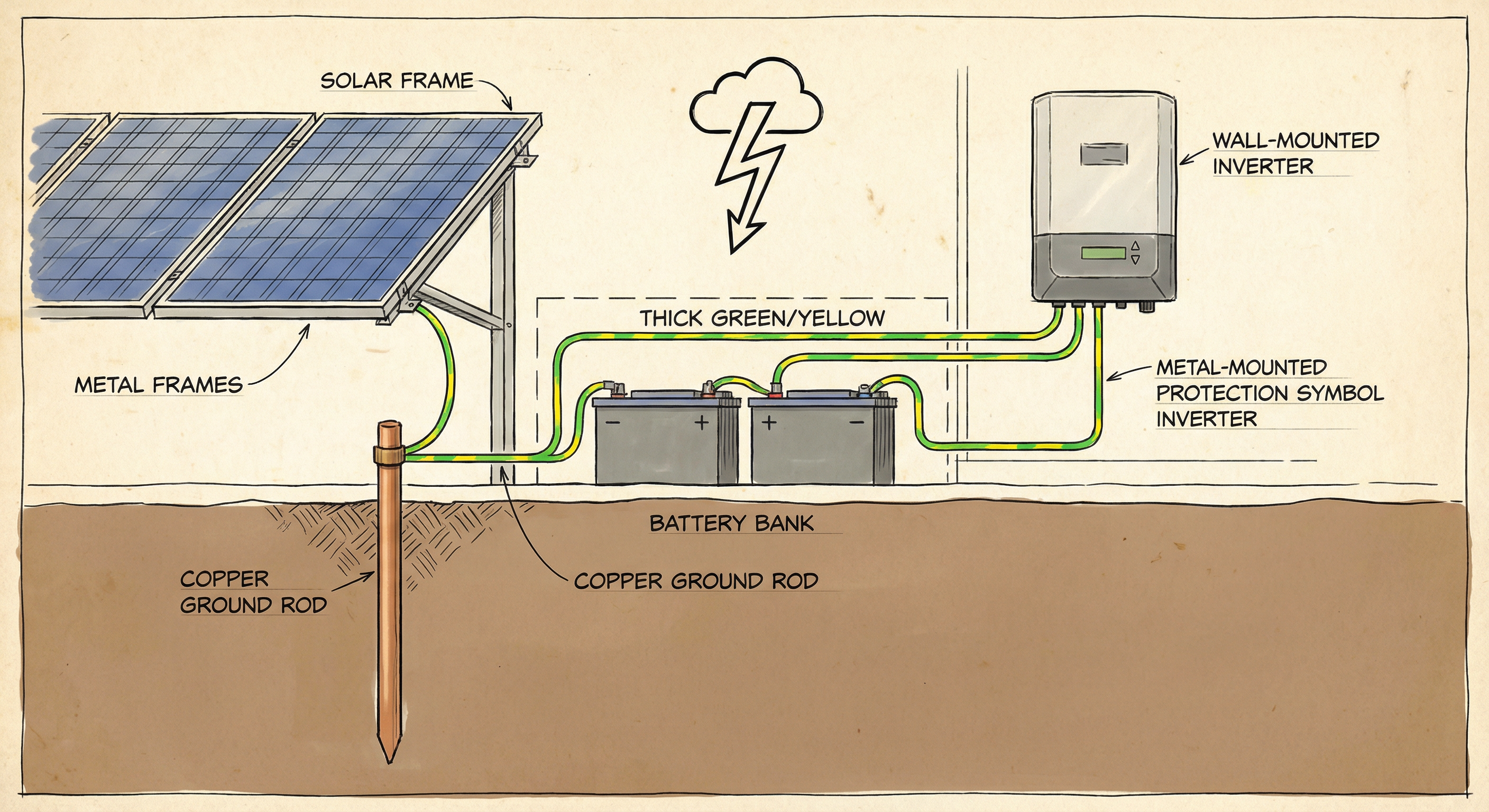 Grounding Off-Grid Solar System Safety