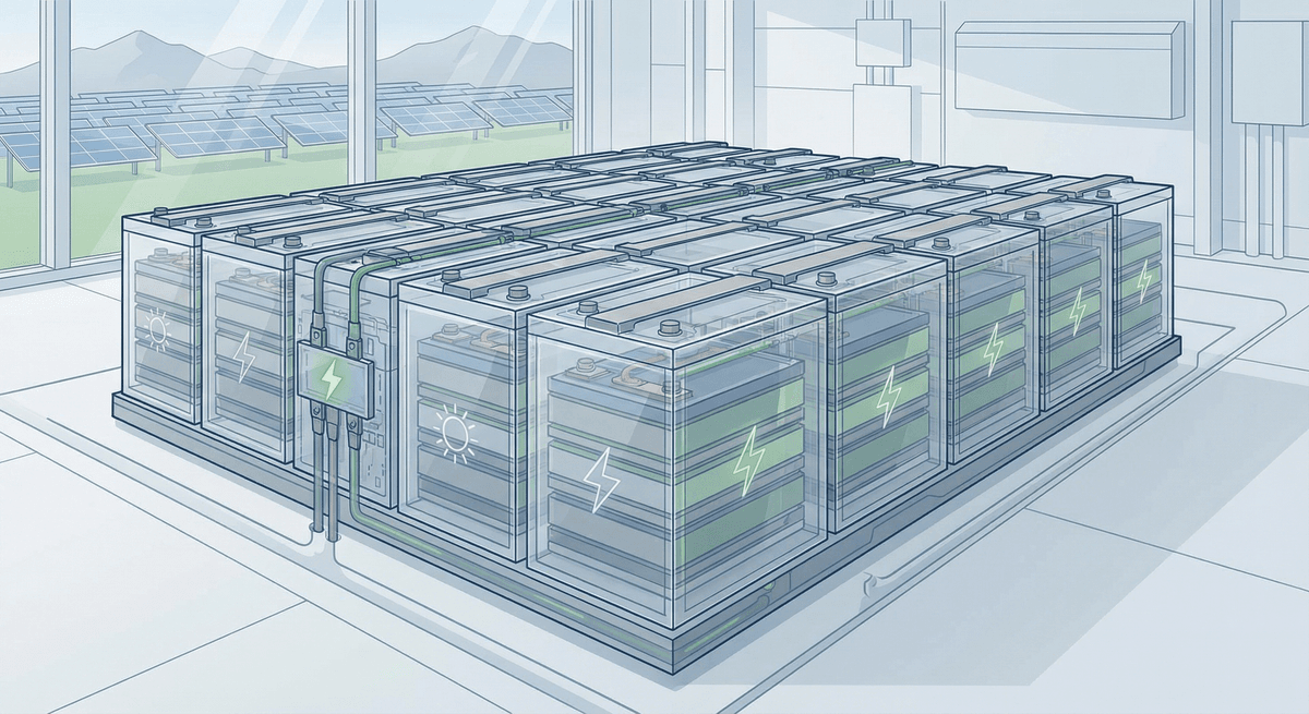 Battery bank: multiple batteries in a clean off-grid setup