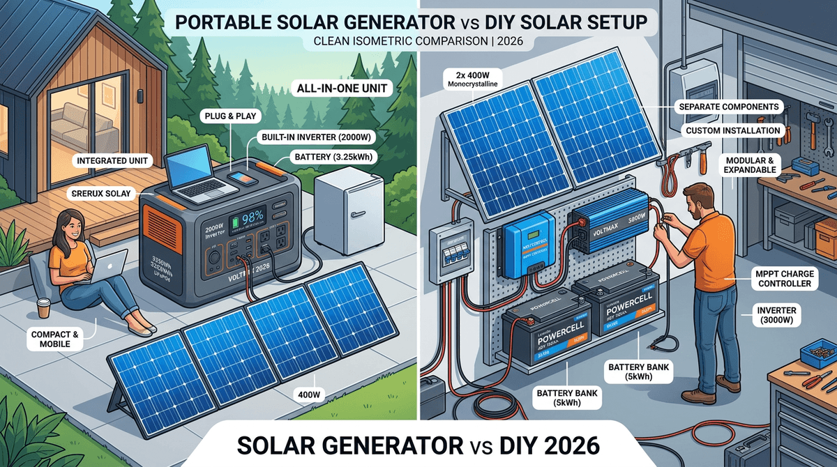 Солнечный генератор vs DIY солнечная система 2026