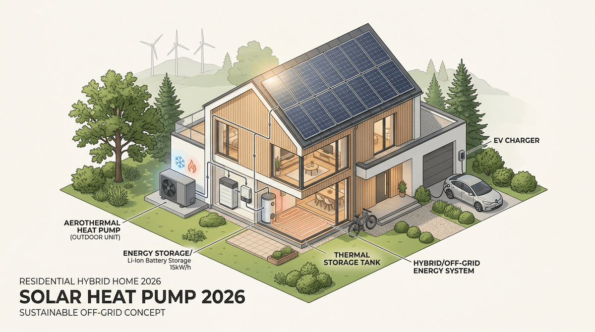 Solar und Wärmepumpe: Off-Grid- und Hybrid-Heizung